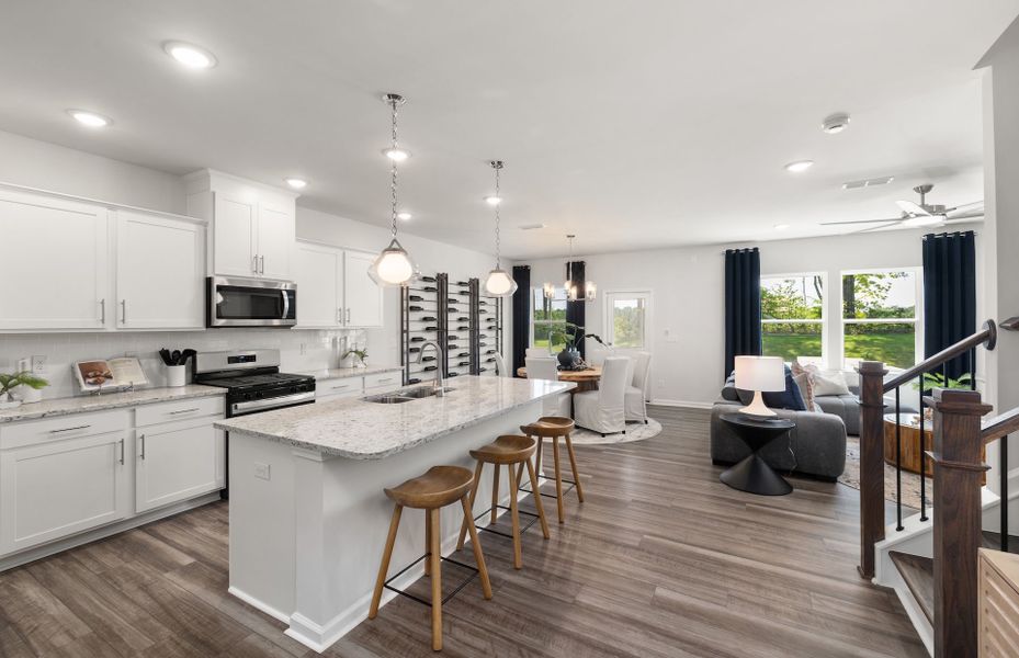 Representative furnished interior of a home built from the Hampton by Pulte Homes in Wimberly, Angier (Image 13).