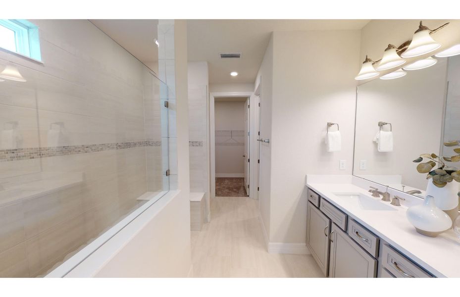 Large Owner's Bathroom with walk-in shower and dual sink vanity Large Owner's Bathroom with walk-in shower and dual sink vanity