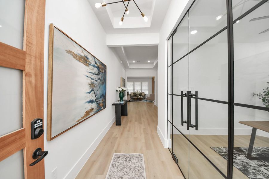 Furnished interior view inside a new home in , Spring (Image 36).