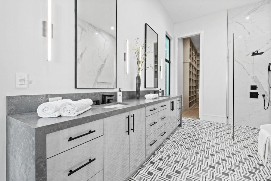 Furnished interior view inside a new home in , North Palm Beach (Image 37).