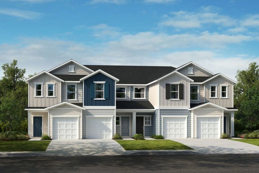 Front exterior of a new home in Richland Reserve, Raleigh, NC, highlighting curb appeal (Image 1). Front exterior of a new home in Richland Reserve, Raleigh, NC, highlighting curb appeal (Image 1).