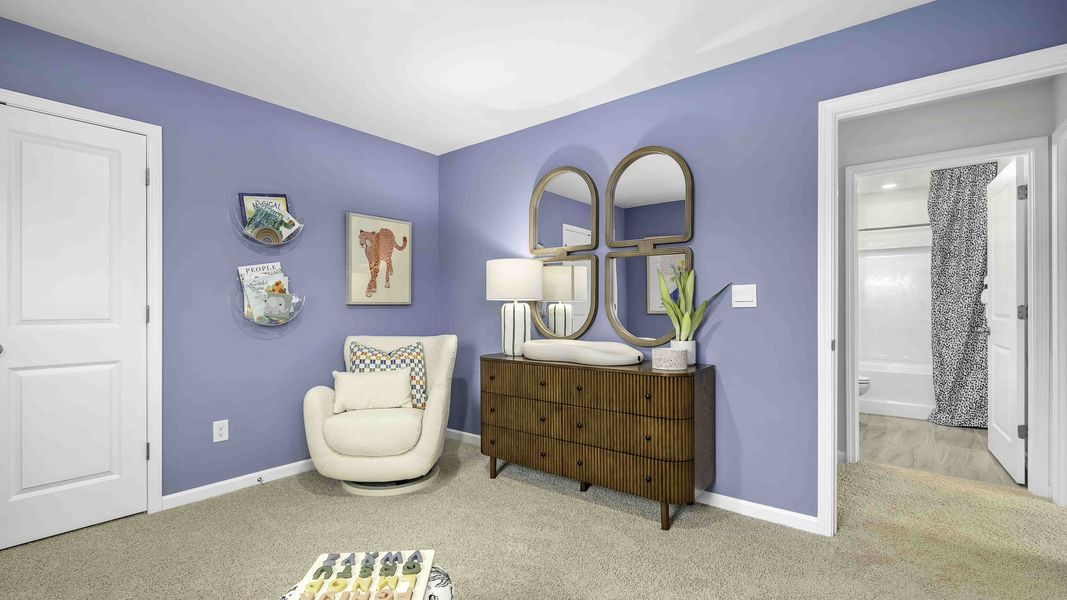 Furnished interior view inside a new home in The Meadows at Kinsley, Jamestown (Image 15). Furnished interior view inside a new home in The Meadows at Kinsley, Jamestown (Image 15).