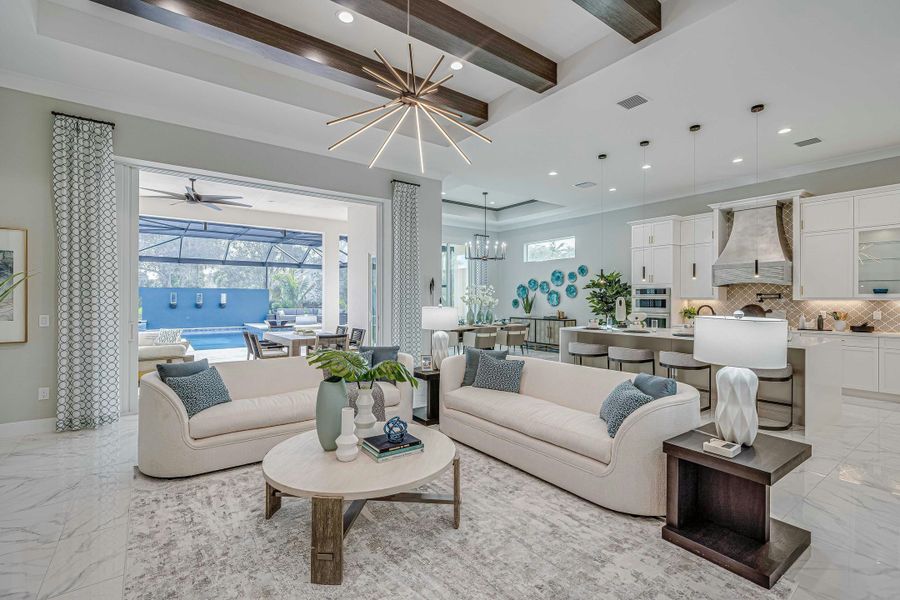 2D floor plan layout for the Sand Dollar Grande by GHO Homes in The Strand, Indian River Shores, FL (Image 32).