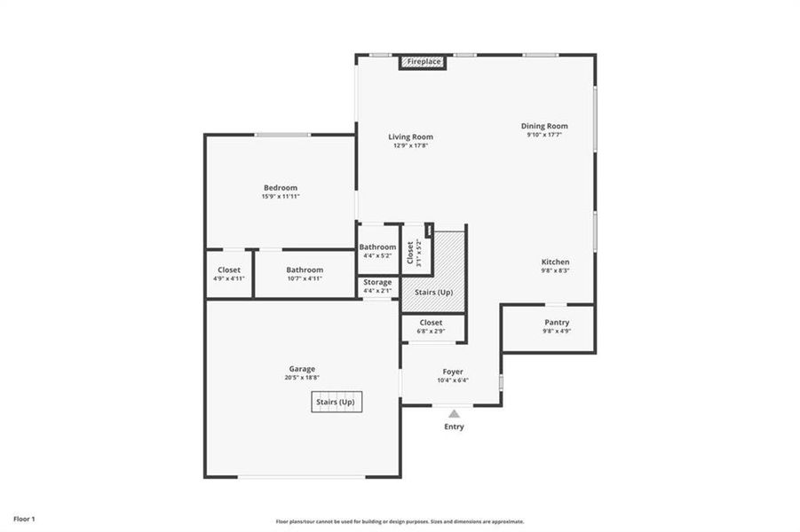 2D floor plan layout of this home in , Marietta, GA (Image 5).