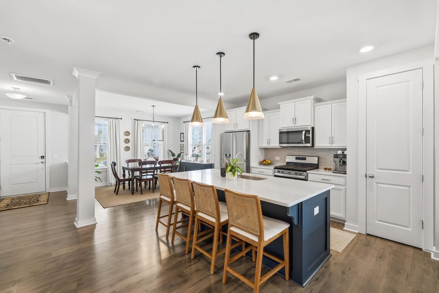 Furnished interior view inside a new home in Homecoming, Ravenel (Image 7). Furnished interior view inside a new home in Homecoming, Ravenel (Image 7).