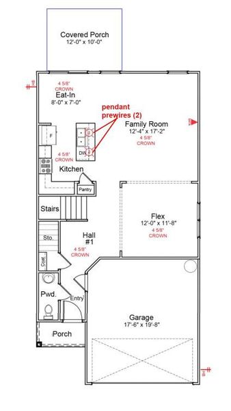 2D floor plan layout of this home in Central Creek, Goose Creek, SC (Image 3).