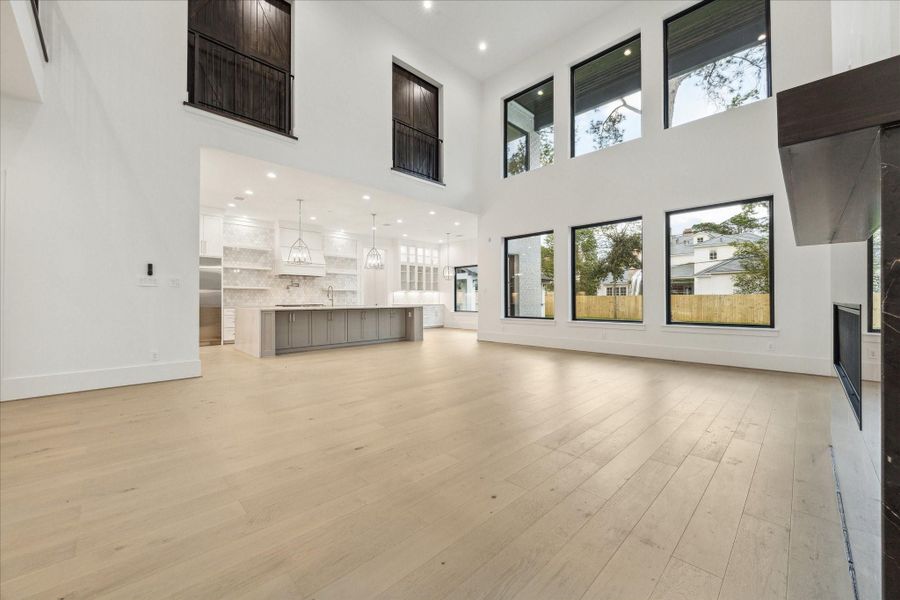 Alternate view of family room with gameroom doors closed Alternate view of family room with gameroom doors closed