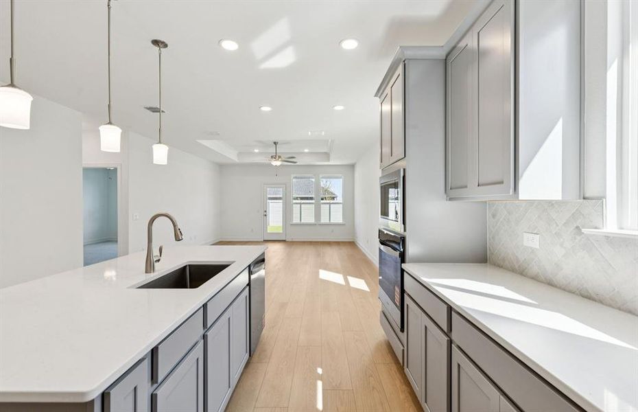 Spacious kitchen with abundant cabinet space