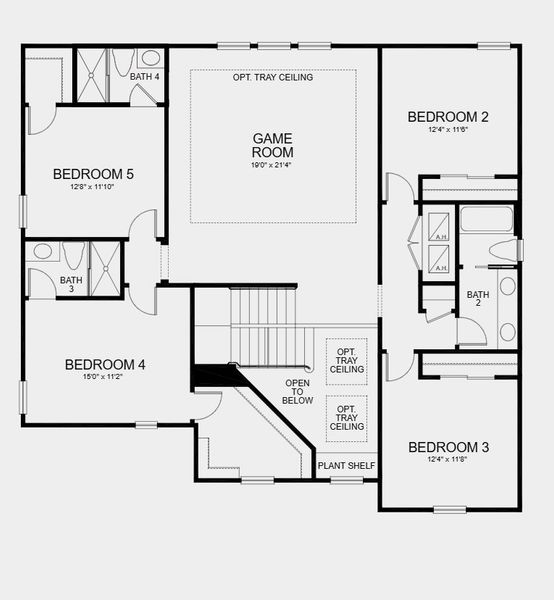 2D floor plan layout for the Sand Key by Taylor Morrison in Timber Ridge, Plant City, FL (Image 4).