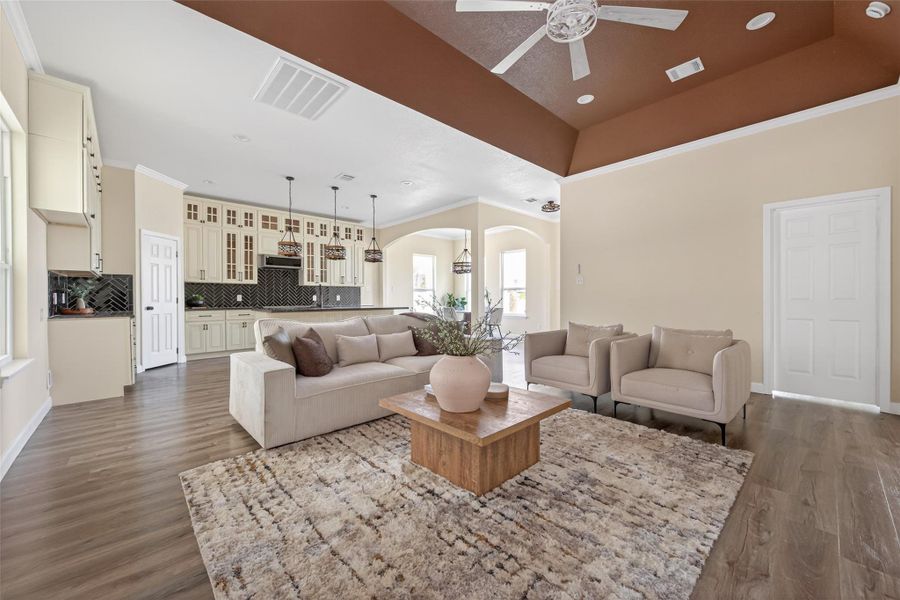 Furnished interior view inside a new home in , Huffman (Image 16).