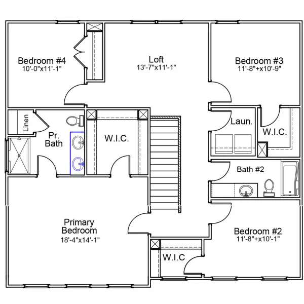 2D floor plan layout of this home in Stapleton, Clemmons, NC (Image 3).