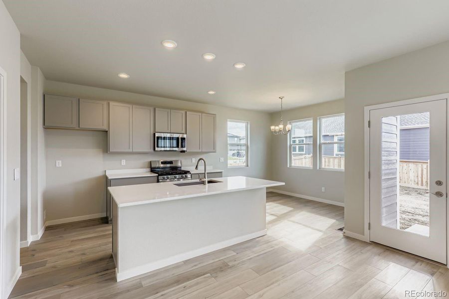Furnished interior view inside a new home in , Commerce City (Image 7).