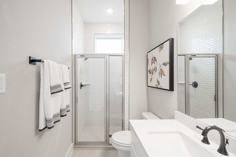 Representative furnished interior of a home built from the Milan by Tri Pointe Homes in Dunham Pointe, Cypress (Image 77).