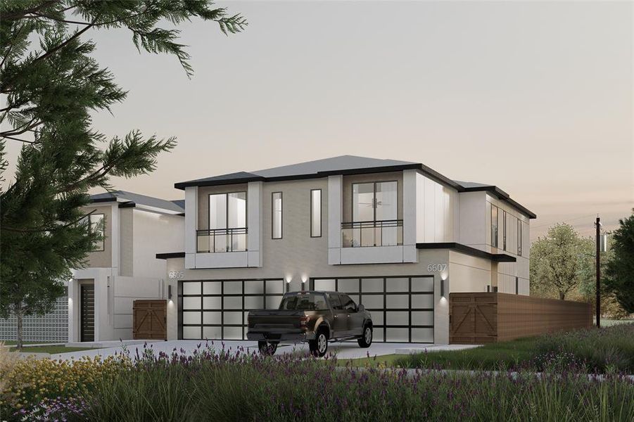 Front exterior of a new home in , Dallas, TX, highlighting curb appeal (Image 15).