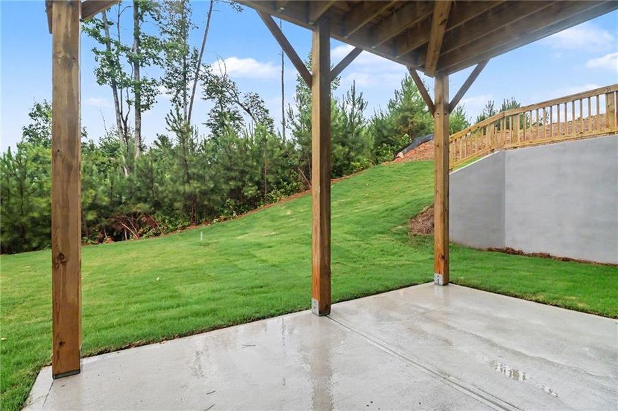 Exterior details and patio area of a home in Thunder Ridge, Dawsonville (Image 35).