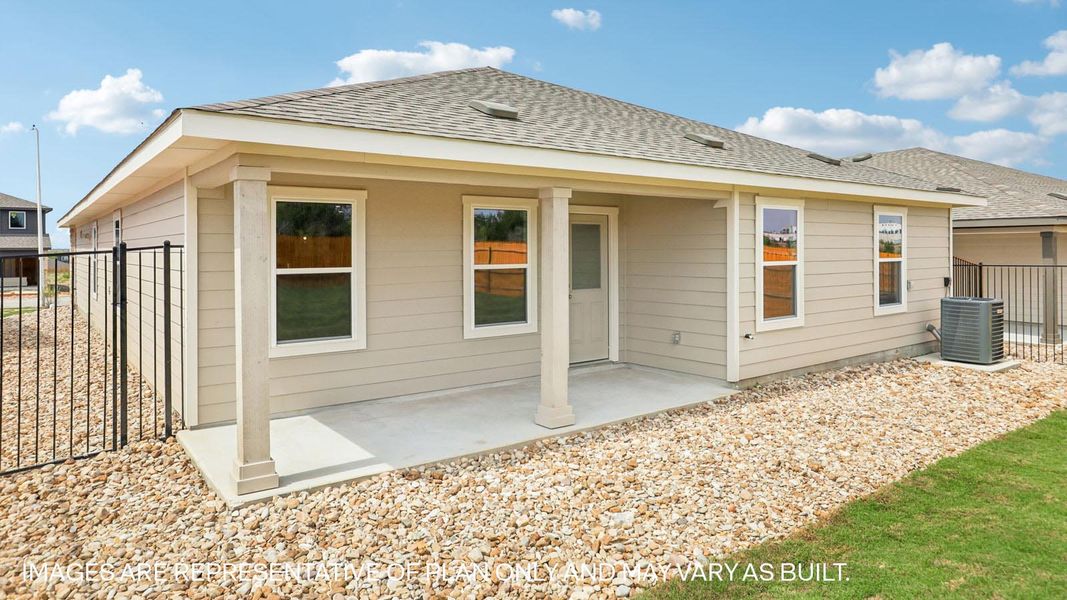 Representative exterior details of a home built from the The Kingston by D.R. Horton in Trails at Wildhorse, Austin (Image 3).