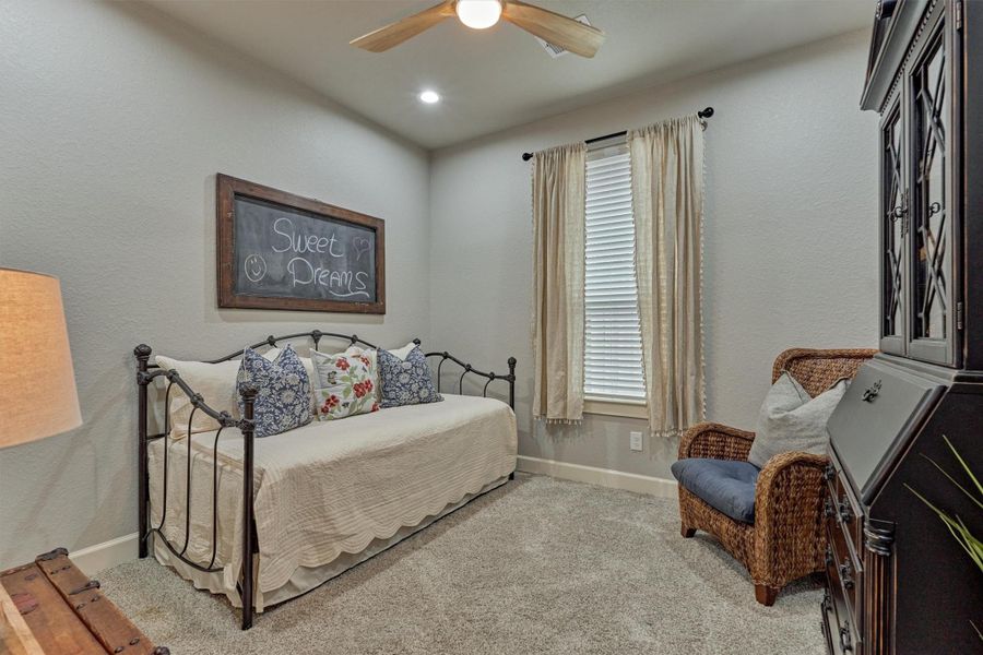 Another guest room, note the upgraded ceiling fan. Another guest room, note the upgraded ceiling fan.