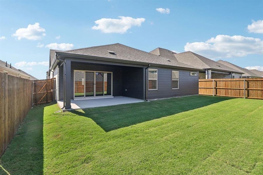 Exterior details and patio area of a home in Southridge - Signature Series, McKinney (Image 3). Exterior details and patio area of a home in Southridge - Signature Series, McKinney (Image 3).
