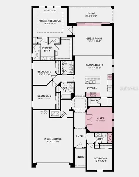 2D floor plan layout of this home in Colbert Landings, Palm Coast, FL (Image 2). 2D floor plan layout of this home in Colbert Landings, Palm Coast, FL (Image 2).