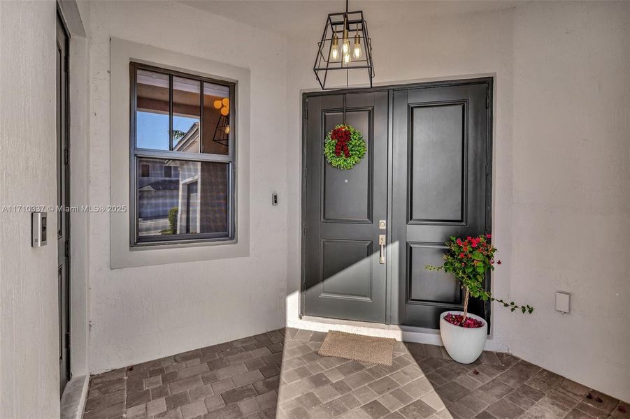 Front Entrance w/ Double Door Entry and upgraded Fixture