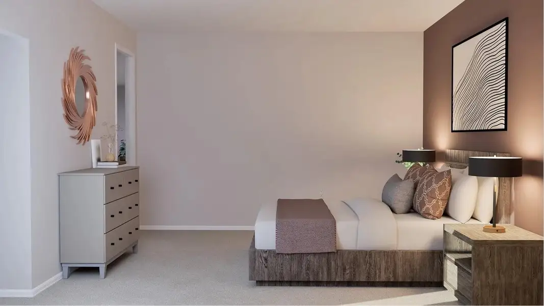 Furnished interior view inside a new home in Samara: Wentworth, League City (Image 15).
