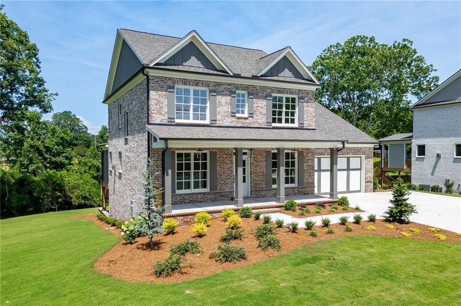 Front exterior of a new home in , Buford, GA, highlighting curb appeal (Image 27).
