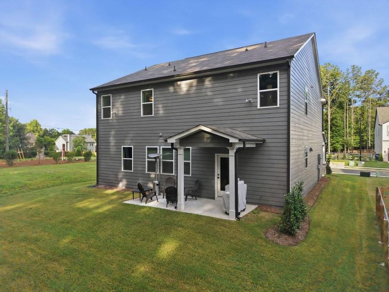 Exterior details and patio area of a home in Cambridge at Steels Bridge, Canton (Image 24).