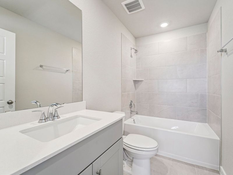 Furnished interior view inside a new home in Sundance Cove - Premier Series, Crosby (Image 10). Furnished interior view inside a new home in Sundance Cove - Premier Series, Crosby (Image 10).