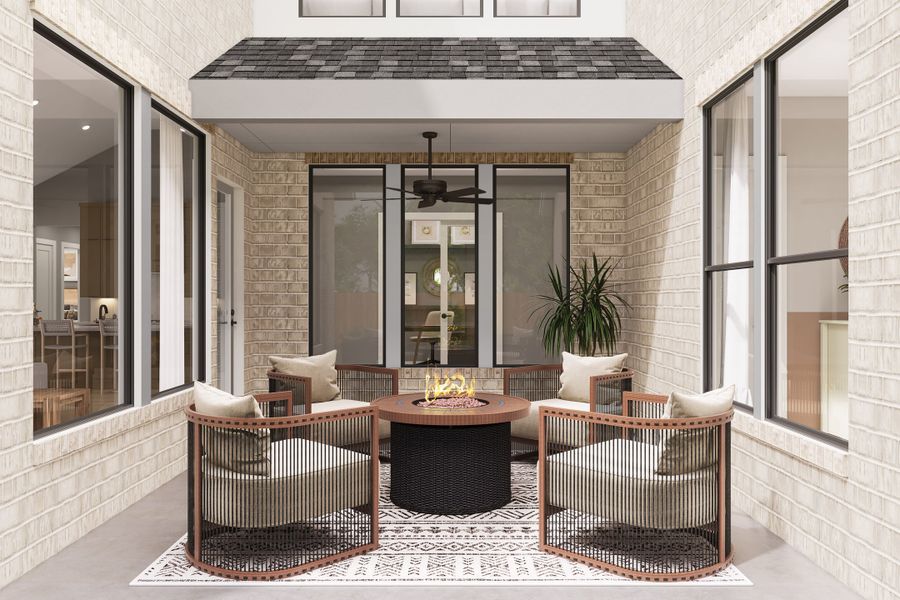 Representative exterior details of a home built from the Lisbon by Tri Pointe Homes in Legacy Grove, Montgomery (Image 23).