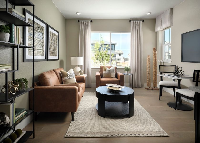 Representative furnished interior of a home built from the 5016 by Tri Pointe Homes in The Aurora Highlands, Aurora (Image 7).