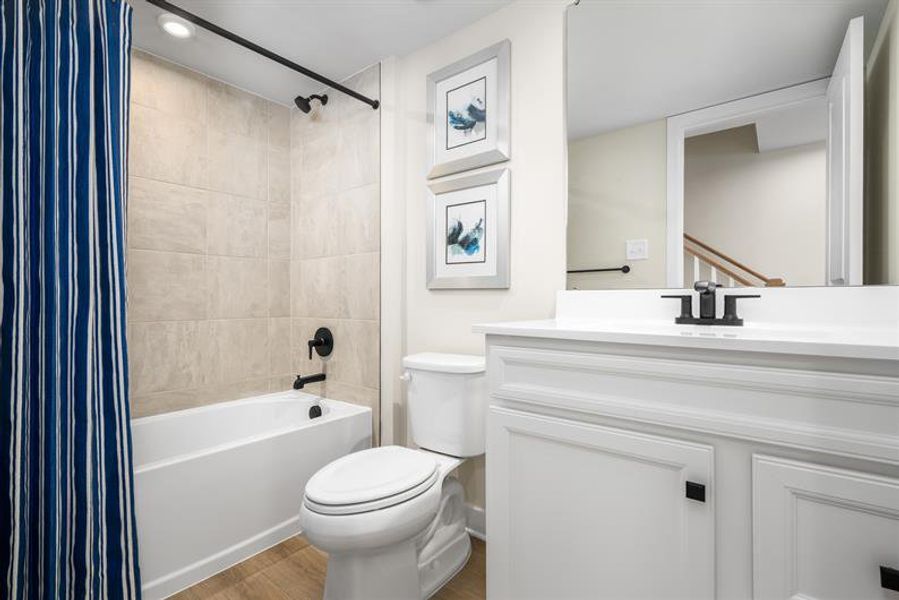 Representative furnished interior of a home built from the Schuman by Ryan Homes in Stowe Branch Townhomes, Charlotte (Image 21).