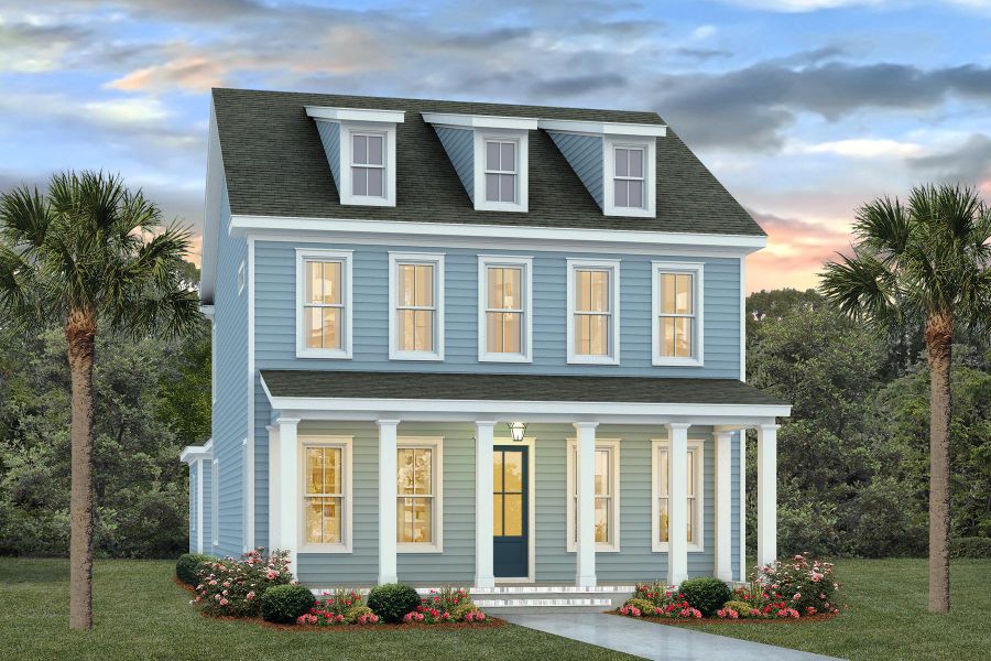 Representative exterior photo of a completed home built from the Barclay by Homes by Dickerson in Nexton, Summerville, SC (Image 1). Representative exterior photo of a completed home built from the Barclay by Homes by Dickerson in Nexton, Summerville, SC (Image 1).