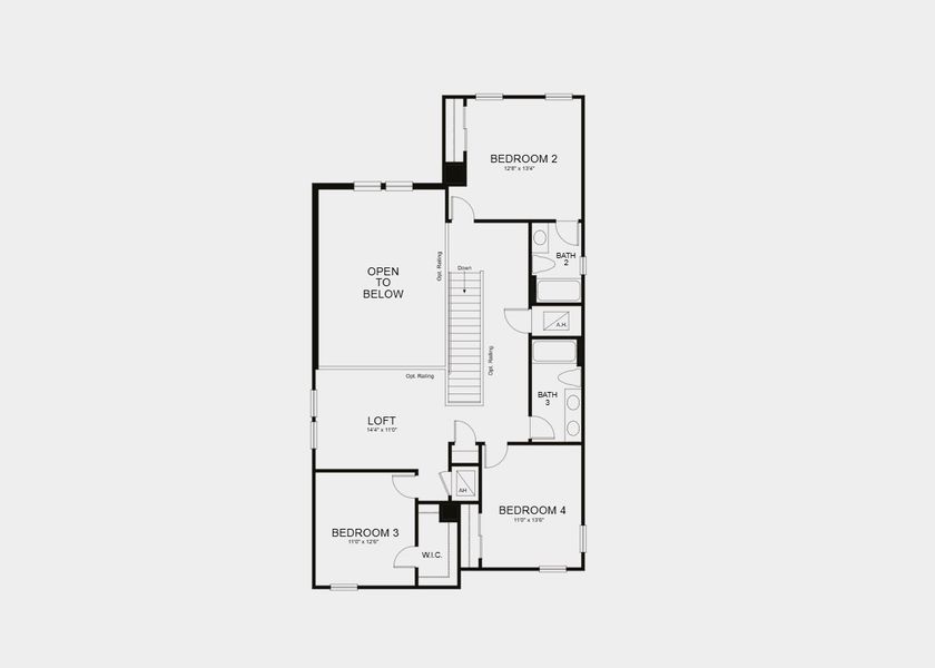 2D floor plan layout for the Anastasia by Taylor Morrison in Westview Community Group Page, Kissimmee, FL (Image 6).