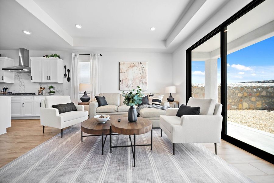 Representative furnished interior of a home built from the Tularosa by Hakes Brothers in Summer Sky North, El Paso (Image 10).