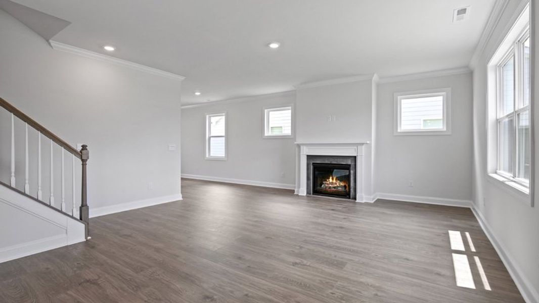 Representative unfurnished interior of a home built from the Lucas by D.R. Horton in The Manors at Haywood Glen, Knightdale (Image 16).