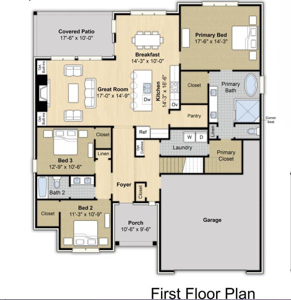 View of floor plan / room layout