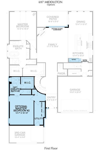 2D floor plan layout for the Middleton by Landon Homes in Estate 64s, Frisco, TX (Image 3). 2D floor plan layout for the Middleton by Landon Homes in Estate 64s, Frisco, TX (Image 3).