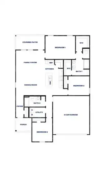 2D floor plan layout of this home in Grand Pines, Magnolia, TX (Image 4).