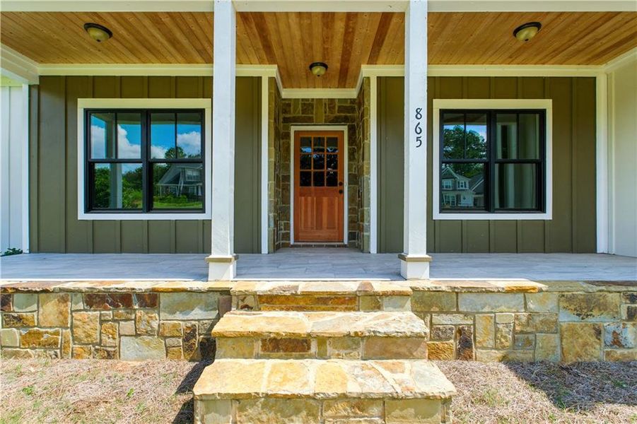 Front exterior of a new home in , Demorest, GA, highlighting curb appeal (Image 1).