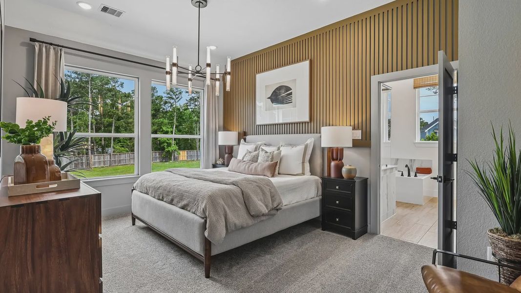 Representative furnished interior of a home built from the Cheverny by Chesmar Homes in The Woodland Hills Chateau, Willis (Image 29). Representative furnished interior of a home built from the Cheverny by Chesmar Homes in The Woodland Hills Chateau, Willis (Image 29).