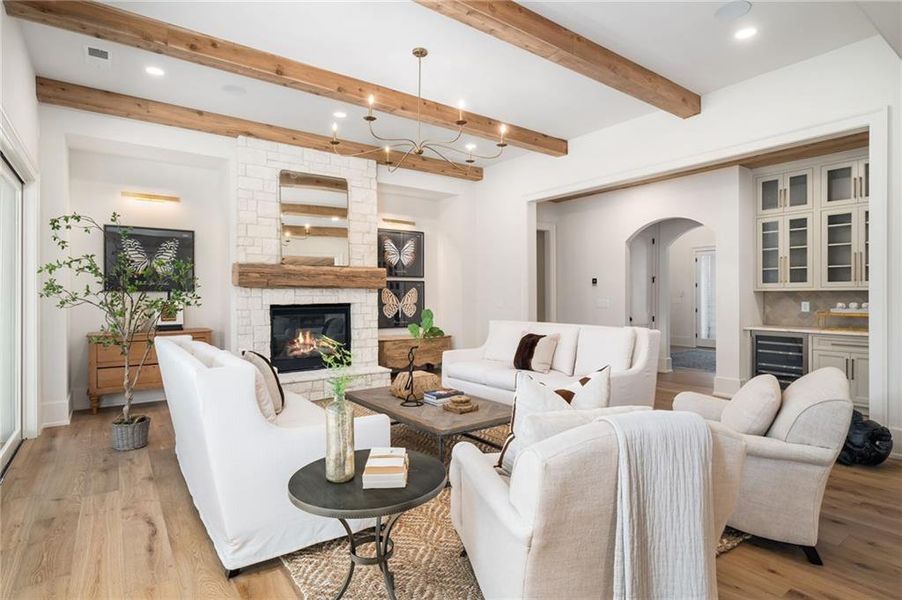 Furnished interior view inside a new home in , Alpharetta (Image 60).
