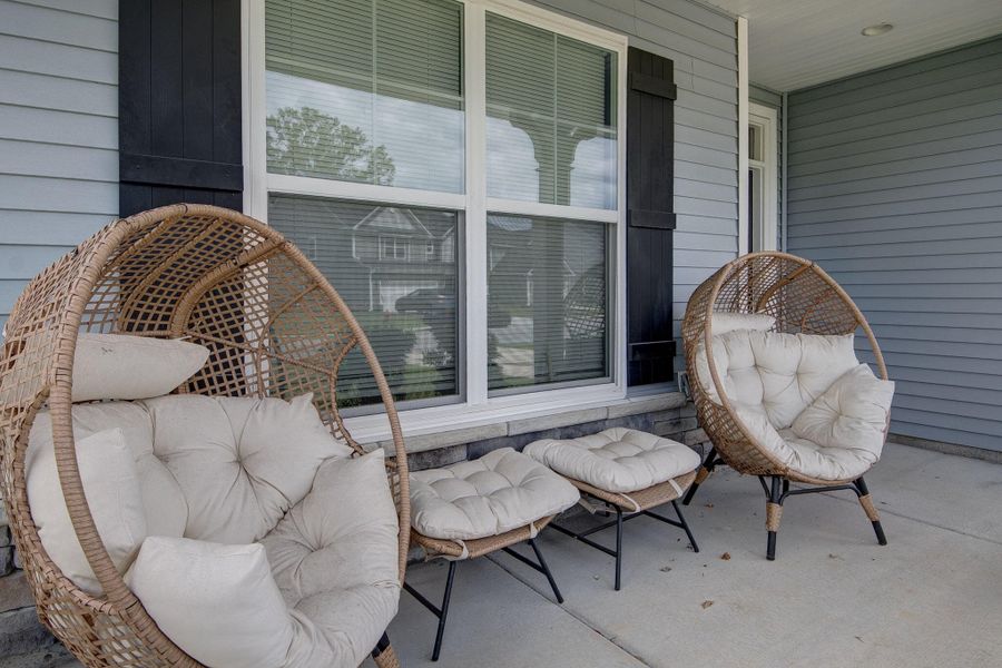 Exterior details and patio area of a home in Oakley Pointe, Moncks Corner (Image 27). Exterior details and patio area of a home in Oakley Pointe, Moncks Corner (Image 27).