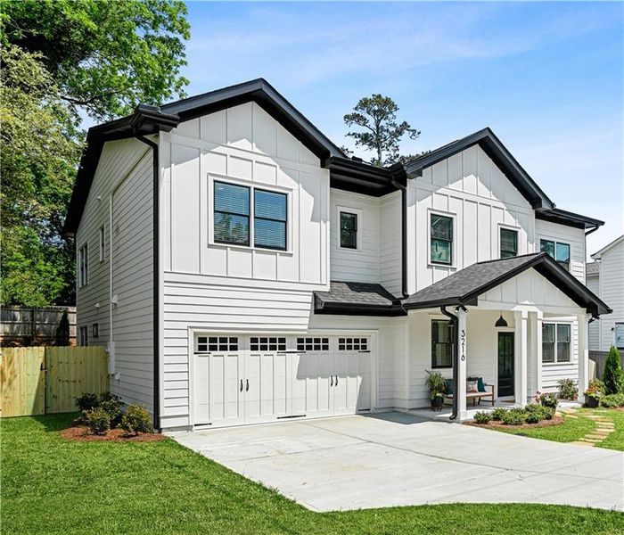 Front exterior of a new home in , Scottdale, GA, highlighting curb appeal (Image 29).