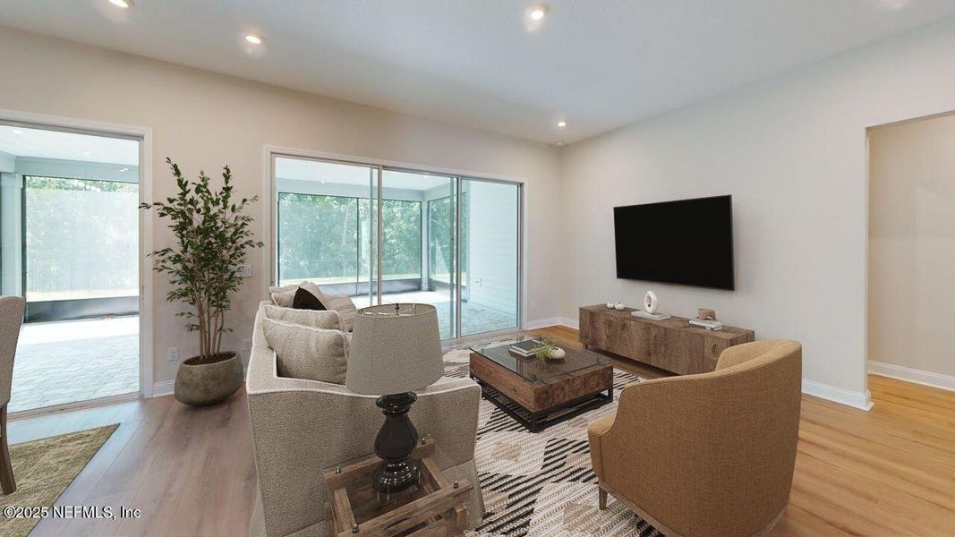 Furnished interior view inside a new home in RiverTown - WaterSong, St. Johns (Image 5).