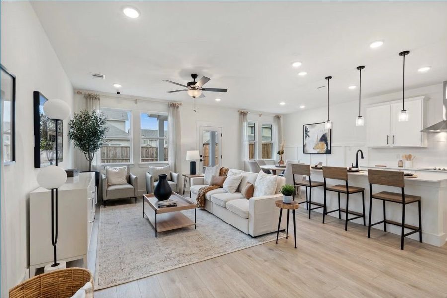 Furnished interior view inside a new home in Lake Park Villas, Wylie (Image 27).