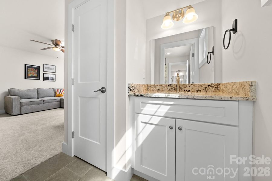 Jack & Jill bathroom for the upstairs bedrooms. Jack & Jill bathroom for the upstairs bedrooms.