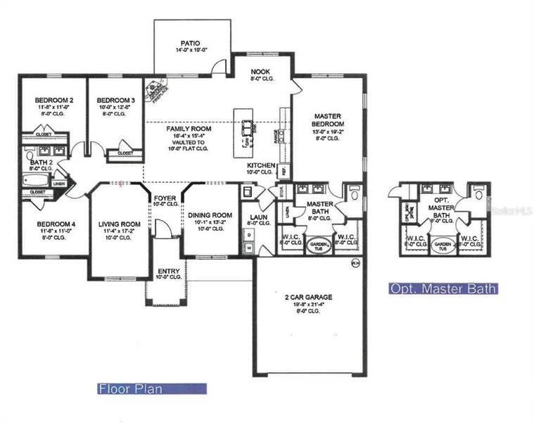 2D floor plan layout of this home in North Port, North Port, FL (Image 1). 2D floor plan layout of this home in North Port, North Port, FL (Image 1).