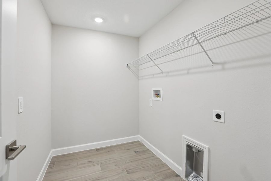 Spacious second-floor laundry room