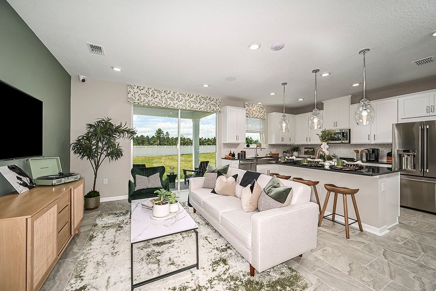 Furnished interior view inside a new home in Cherry Elm at SilverLeaf, St. Augustine (Image 9). Furnished interior view inside a new home in Cherry Elm at SilverLeaf, St. Augustine (Image 9).