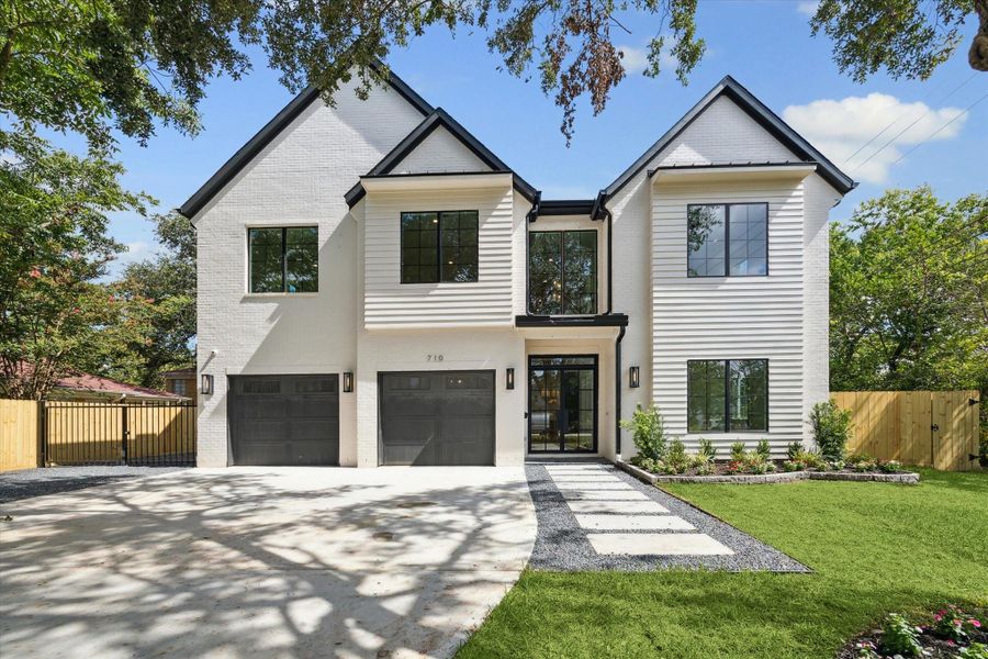 Front exterior of a new home in , Houston, TX, highlighting curb appeal (Image 24). Front exterior of a new home in , Houston, TX, highlighting curb appeal (Image 24).